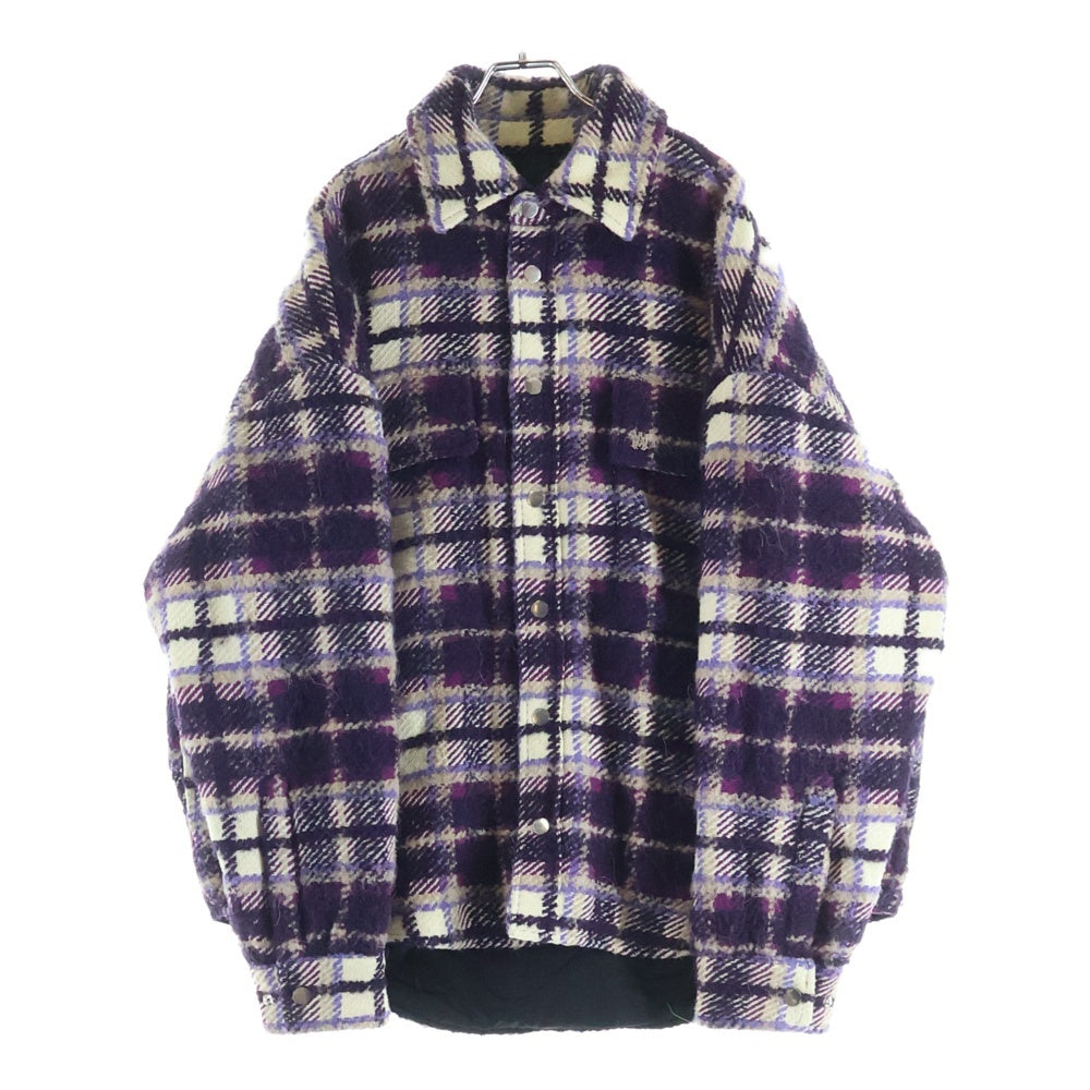 AMIRI(アミリ) 2023SS Checked Over Jacket チェックオーバージャケット アウター パープル PS23MDS092