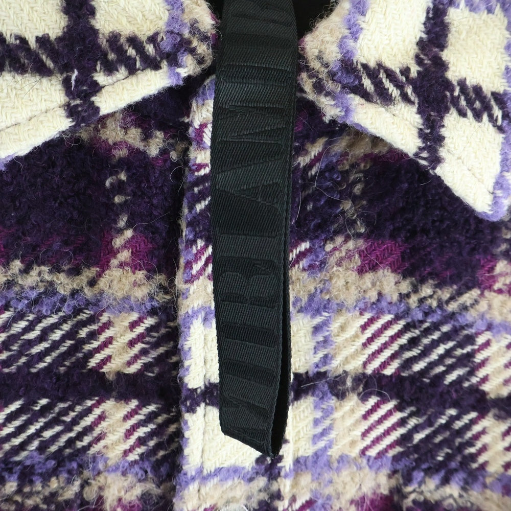AMIRI(アミリ) 2023SS Checked Over Jacket チェックオーバージャケット アウター パープル PS23MDS092