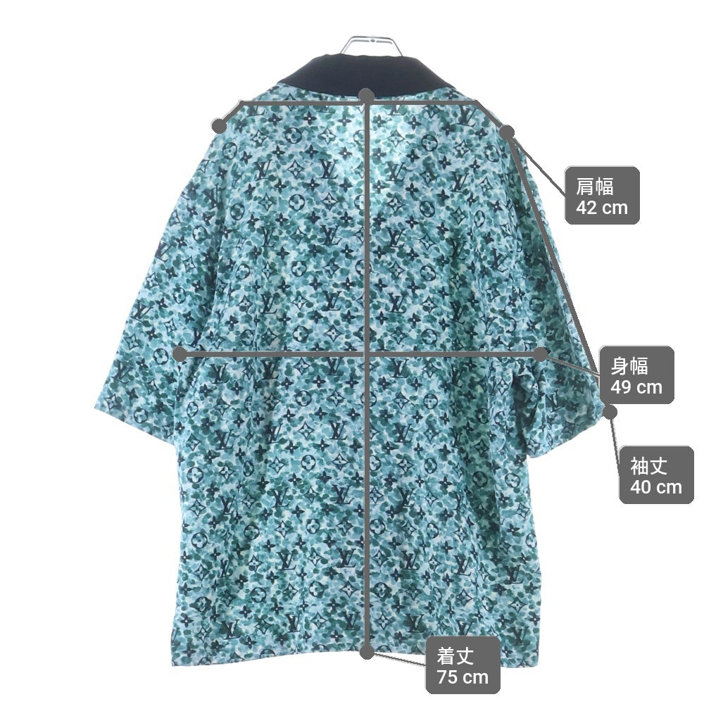 LOUIS VUITTON(ルイヴィトン) Monogram Ration Shirt モノグラムレーションシャツ 半袖シャツ ブルー RM232M ZR1 HPS25W