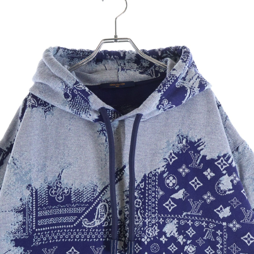 LOUIS VUITTON(ルイヴィトン) Short Sleeve Hoodie ショートスリーブフーディー 半袖パーカー ブルー RM222M N31 HNY28W