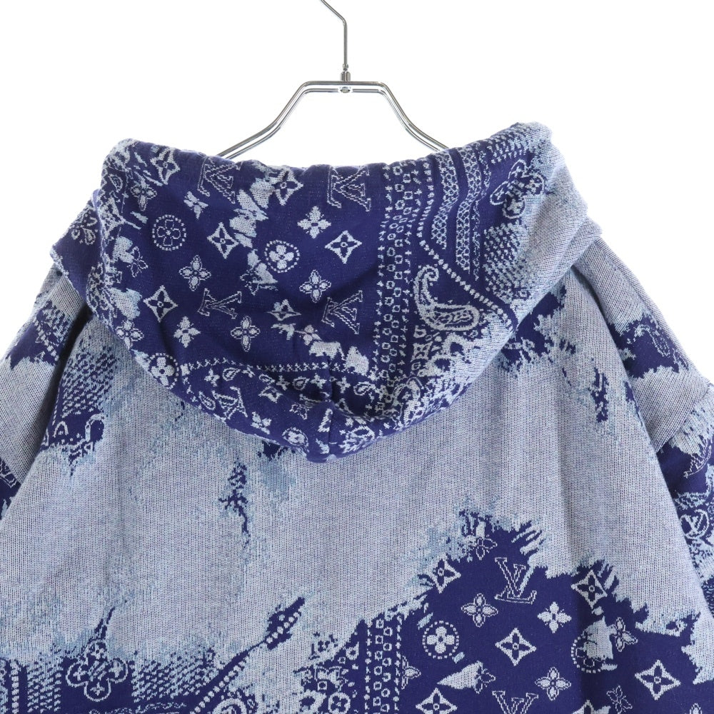 LOUIS VUITTON(ルイヴィトン) Short Sleeve Hoodie ショートスリーブフーディー 半袖パーカー ブルー RM222M N31 HNY28W