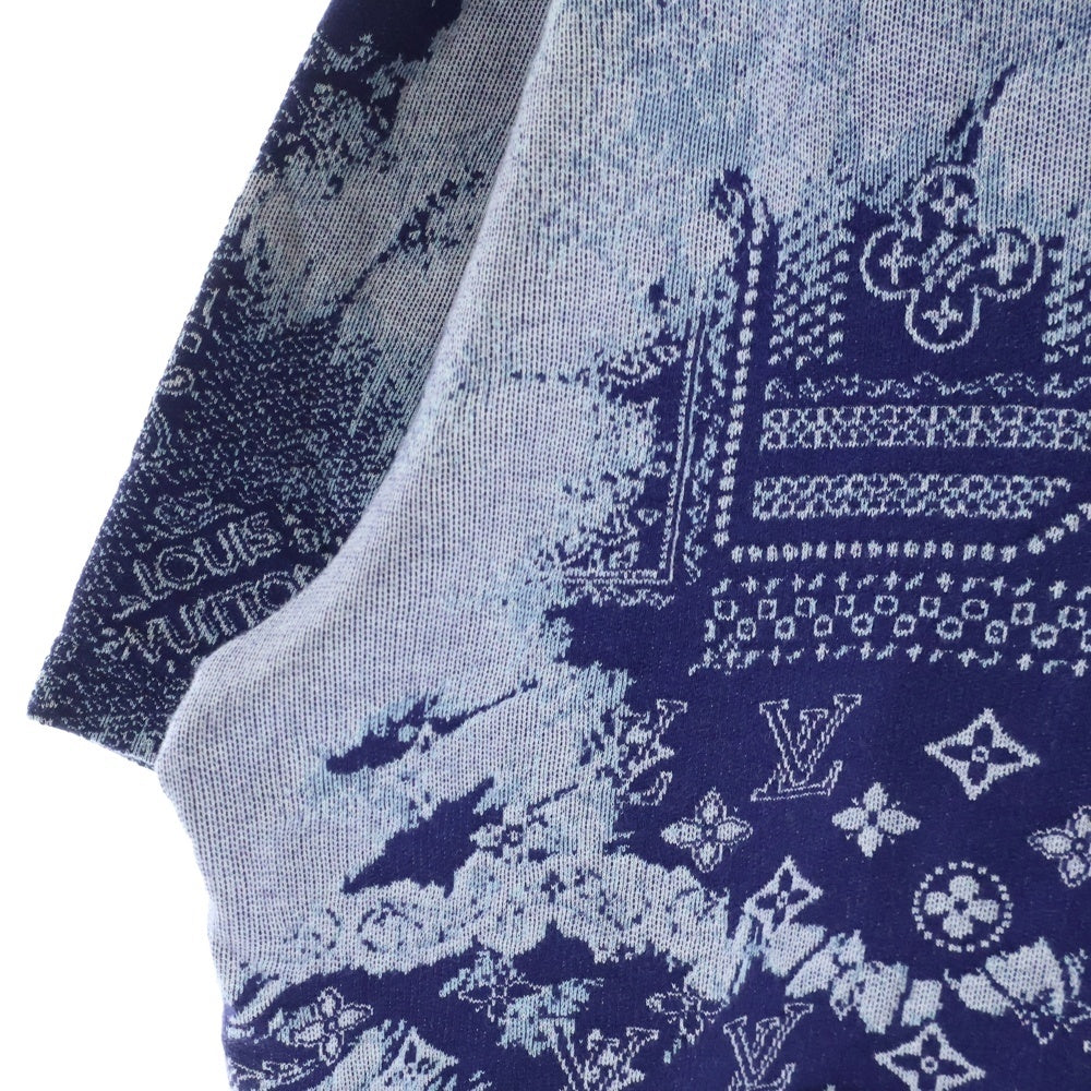 LOUIS VUITTON(ルイヴィトン) Short Sleeve Hoodie ショートスリーブフーディー 半袖パーカー ブルー RM222M N31 HNY28W