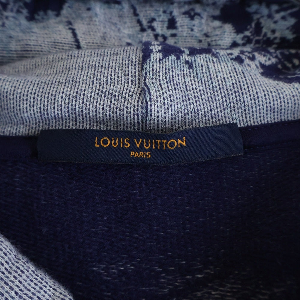 LOUIS VUITTON(ルイヴィトン) Short Sleeve Hoodie ショートスリーブフーディー 半袖パーカー ブルー RM222M N31 HNY28W