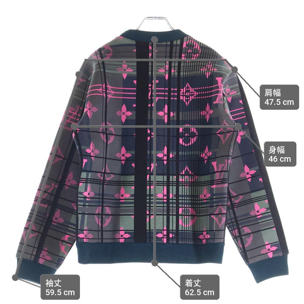 LOUIS VUITTON(ルイヴィトン) Monogram Jacquard Sweatshirt モノグラムジャカードスウェットシャツ グリーン HKY75WZRW
