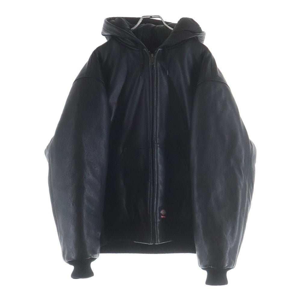 SUPREME(シュプリーム) 24AW ×Dickies Hooded Leather Jacket フーデッドレザージャケット アウター ブラック