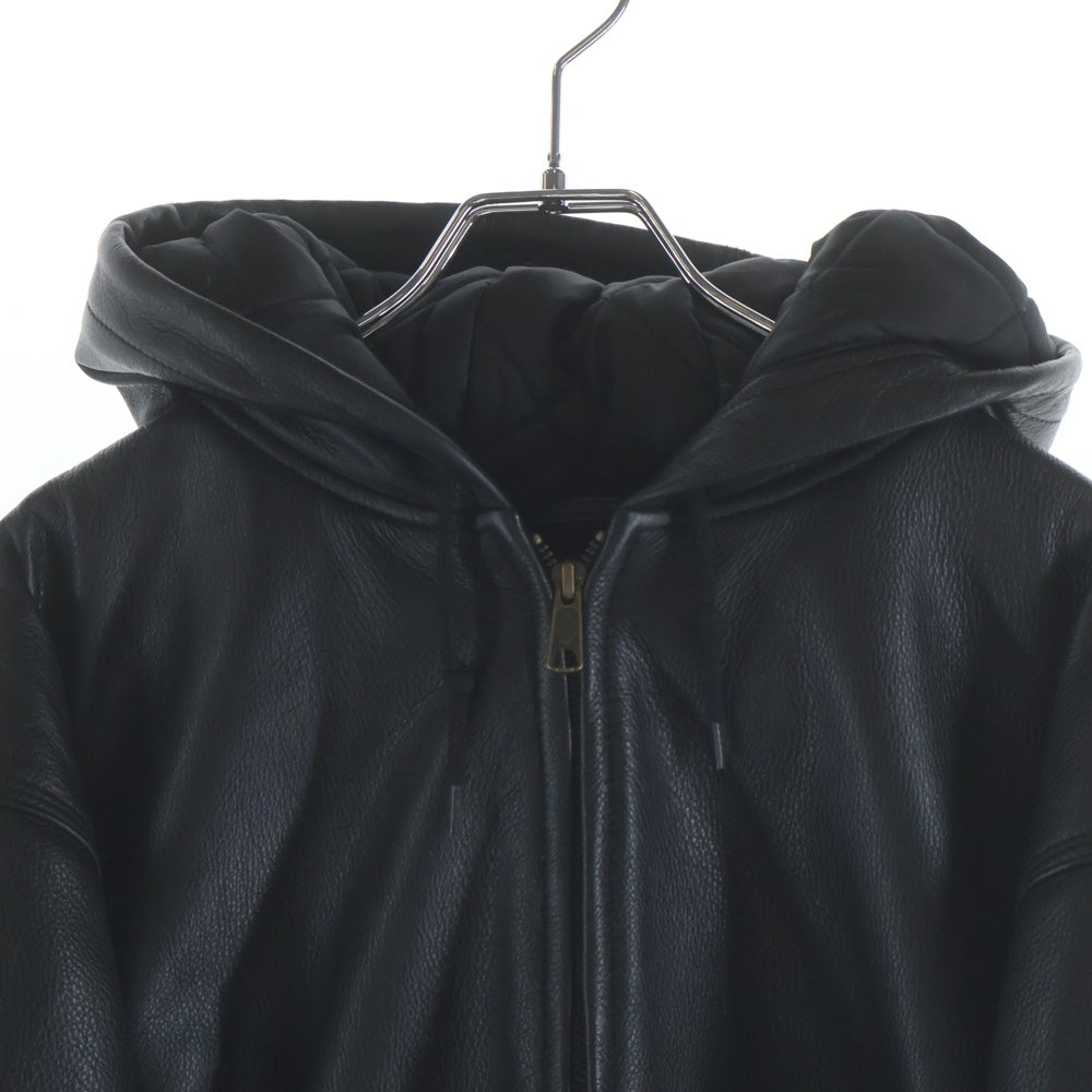 SUPREME(シュプリーム) 24AW ×Dickies Hooded Leather Jacket フーデッドレザージャケット アウター ブラック