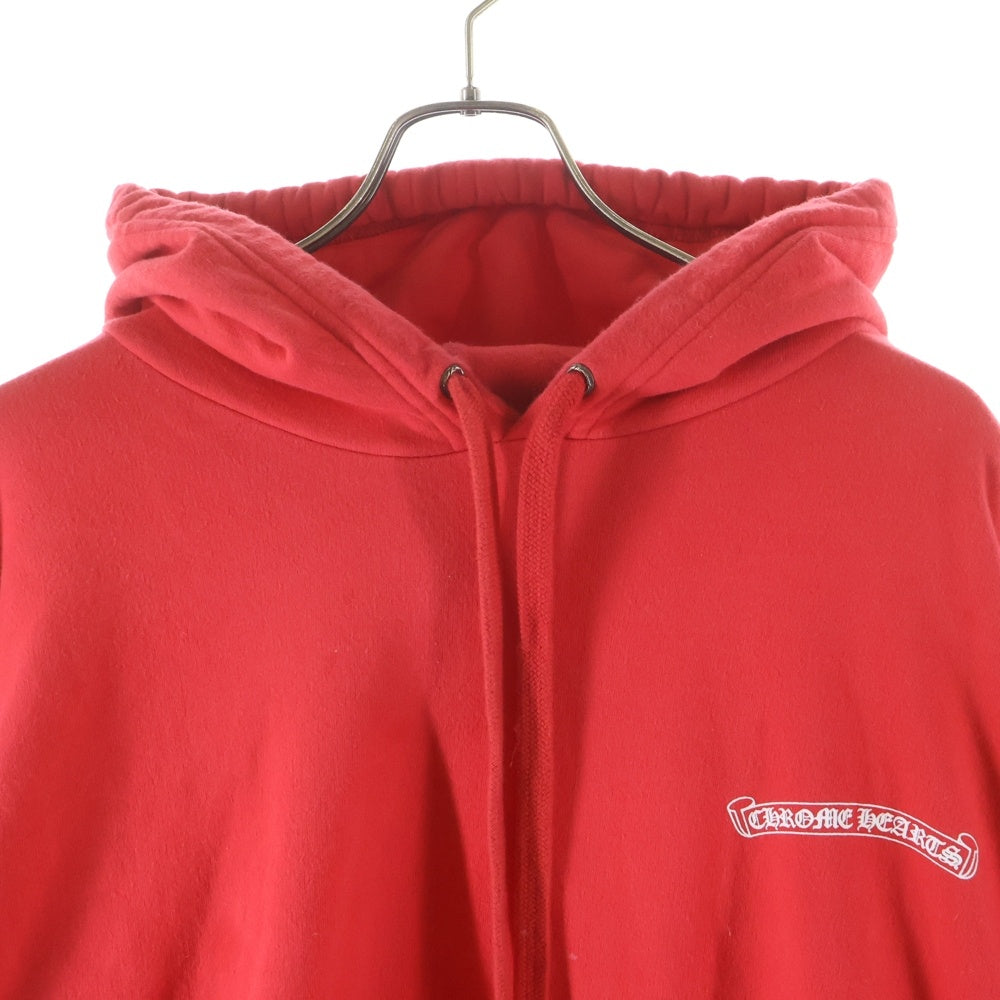 CHROME HEARTS(クロムハーツ) SWTSHRT PLVR バックスクロールラベルプリント スウェットプルオーバーパーカー レッド