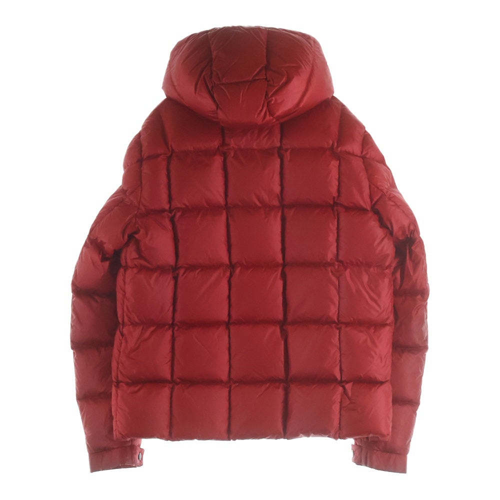 MONCLER(モンクレール) KORUM アームロゴワッペン フーデッド ジップアップ ダウンジャケット レッド 32091419520553329