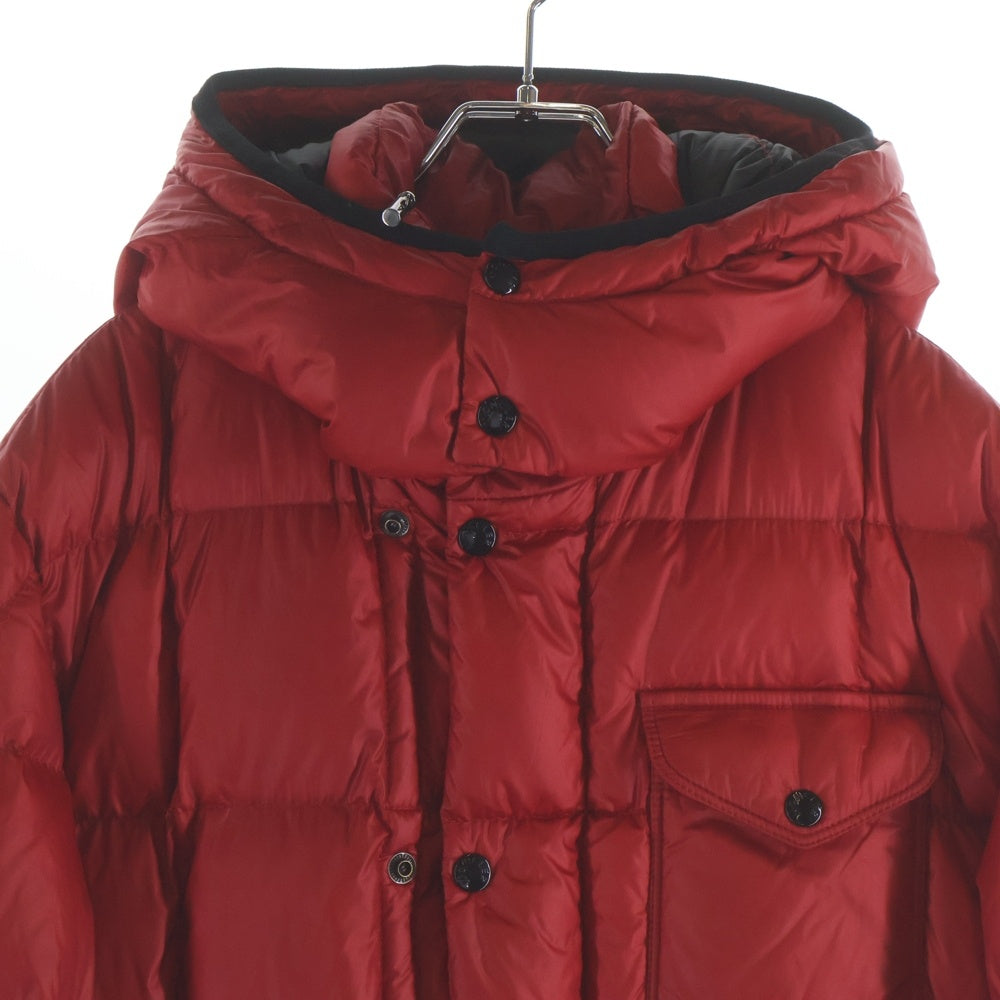 MONCLER(モンクレール) KORUM アームロゴワッペン フーデッド ジップアップ ダウンジャケット レッド 32091419520553329