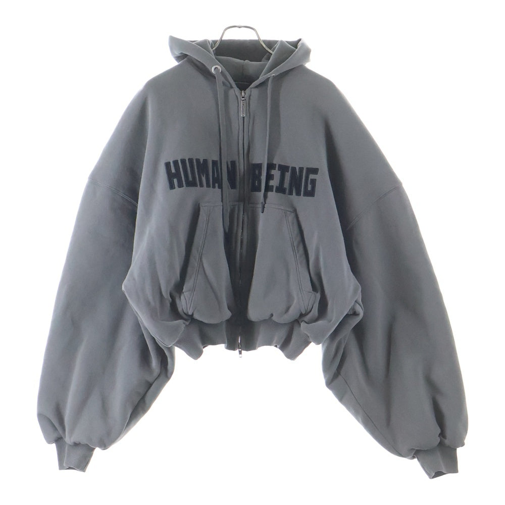 BALENCIAGA(バレンシアガ) Human Being Round Zip-Up Hoodie フロント
