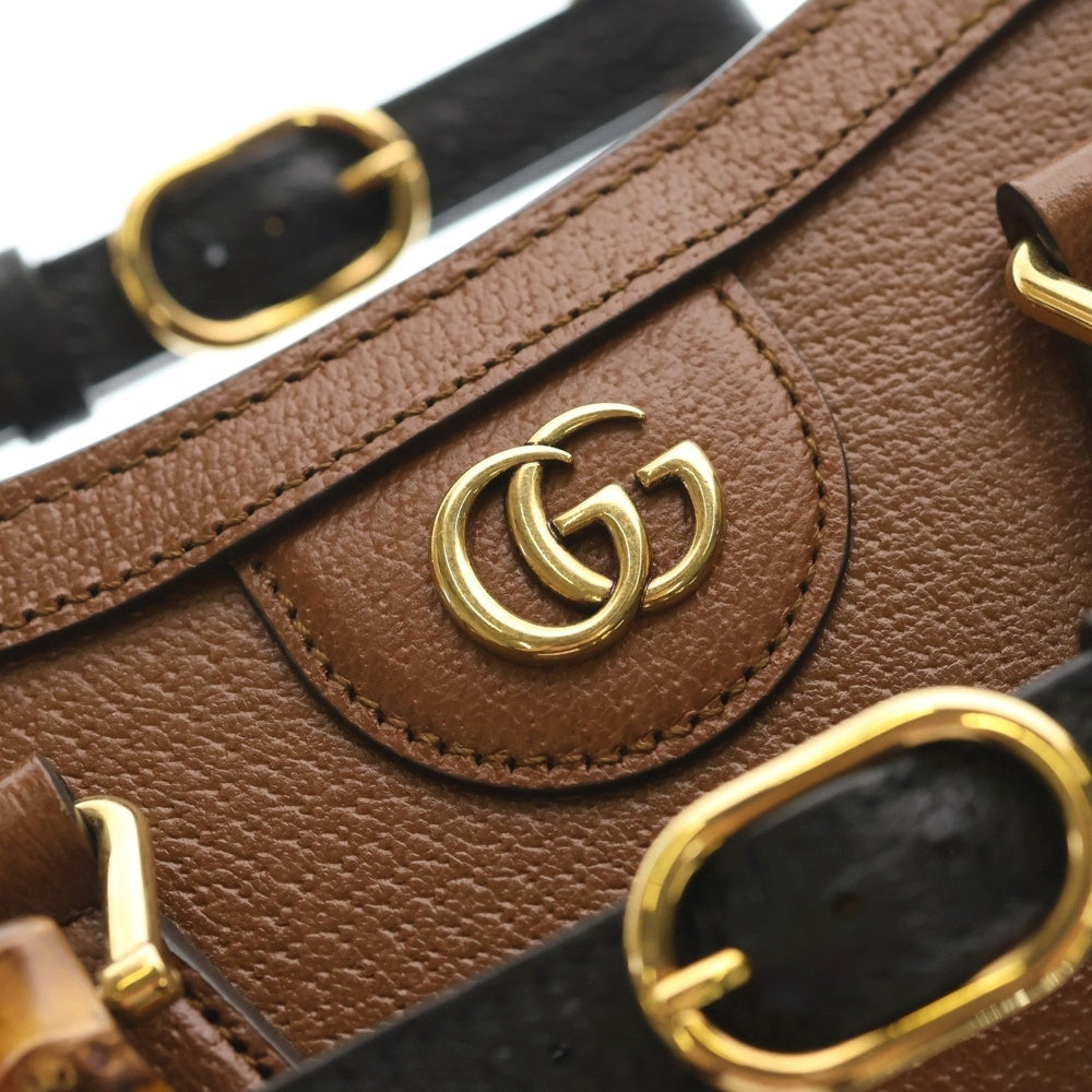 GUCCI(グッチ) ダイアナ ミニ トートバッグ ブラウン 702732 レディース