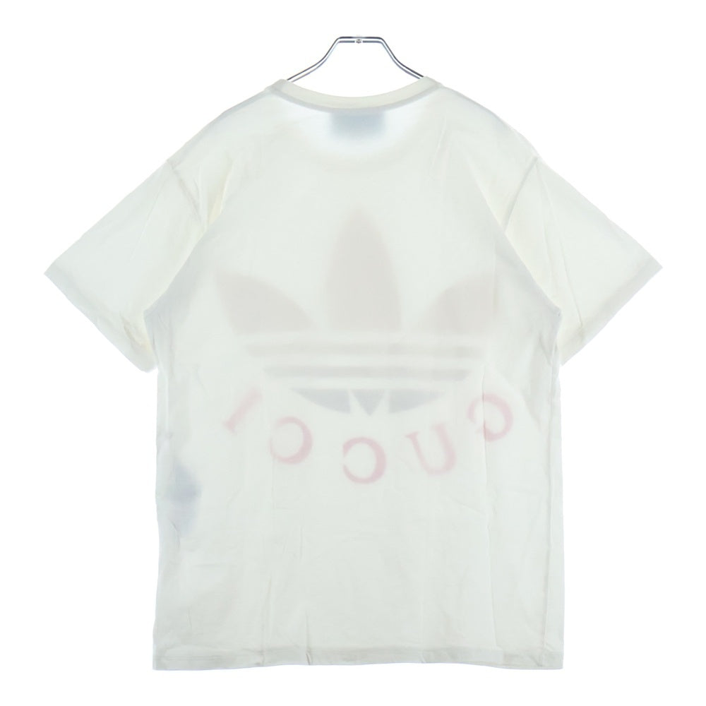 GUCCI(グッチ) ×adidas ×アディダス フロントロゴ 半袖Tシャツ カットソー ホワイト 548334