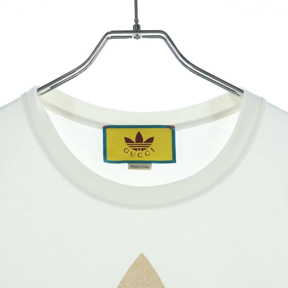 GUCCI(グッチ) ×adidas ×アディダス フロントロゴ 半袖Tシャツ カットソー ホワイト 548334