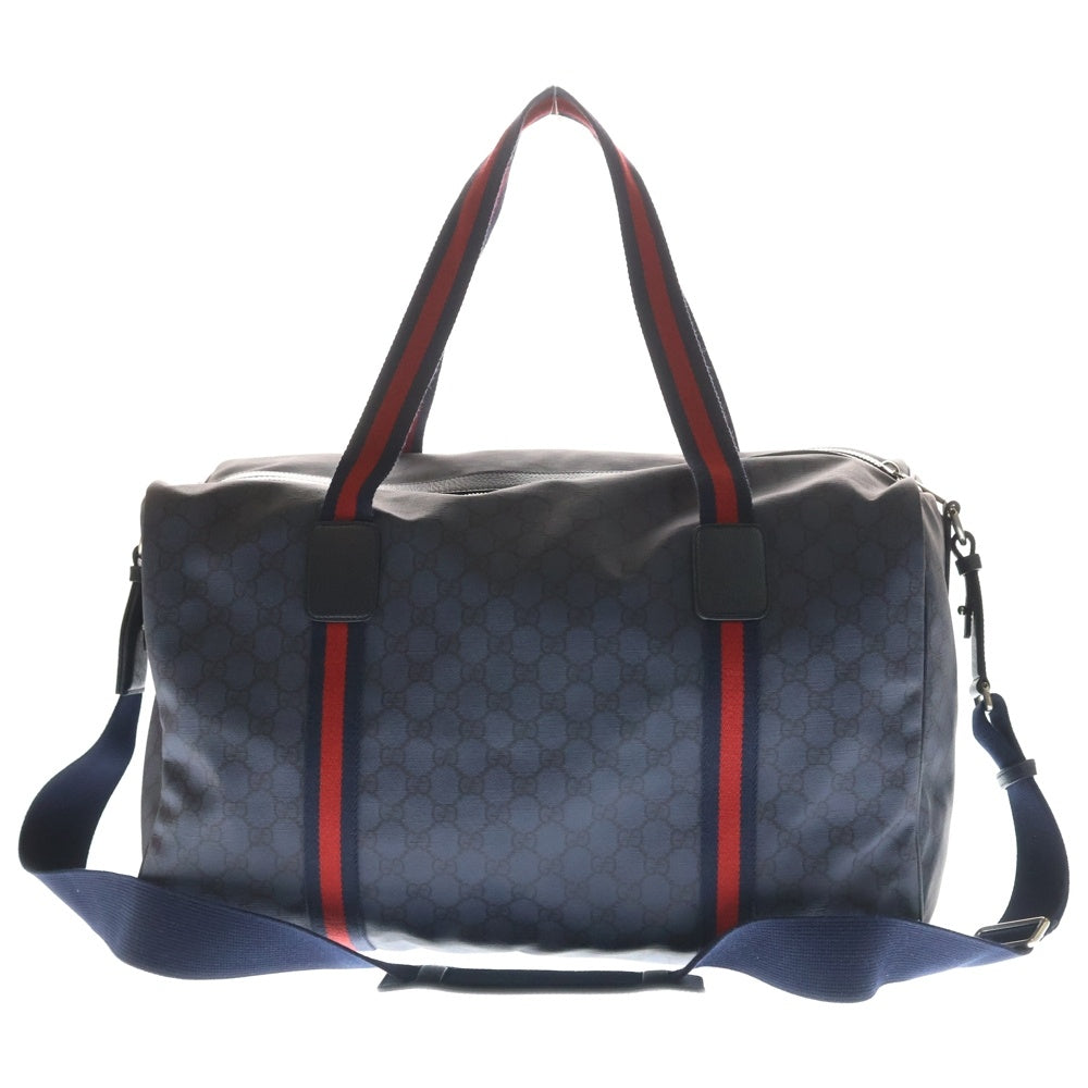GUCCI(グッチ) GGスプリーム ミディアム ダッフルバッグ ネイビー 799871
