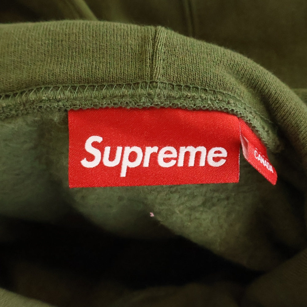 SUPREME(シュプリーム) 25SS Small Box Hooded Sweatshirt スモールボックスロゴ プルオーバーパーカー フーディー オリーブ