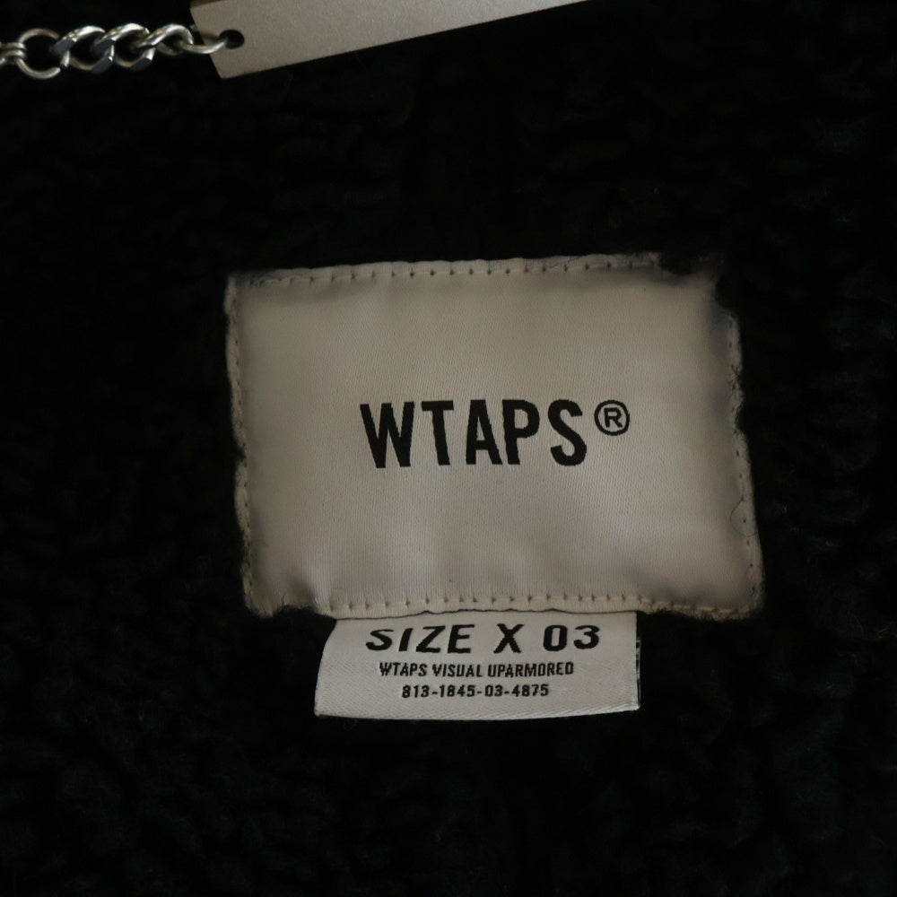WTAPS(ダブルタップス) Synthetic leather Flight jacket シンセティックレザー ジップアップ フライトジャケット ブラック 222BRDT-JKM05