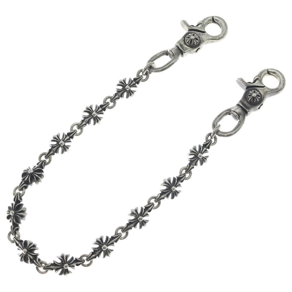 CHROME HEARTS(クロムハーツ) 4C CROSS SHORT-S/2 2クリップカットアウトCHプラス ウォレットチェーン ショート シルバー