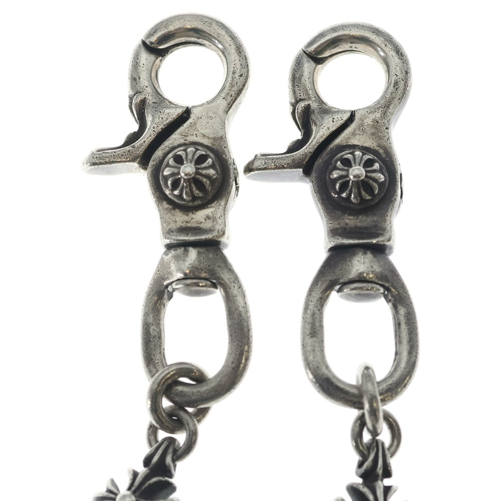 CHROME HEARTS(クロムハーツ) 4C CROSS SHORT-S/2 2クリップカットアウトCHプラス ウォレットチェーン ショート シルバー
