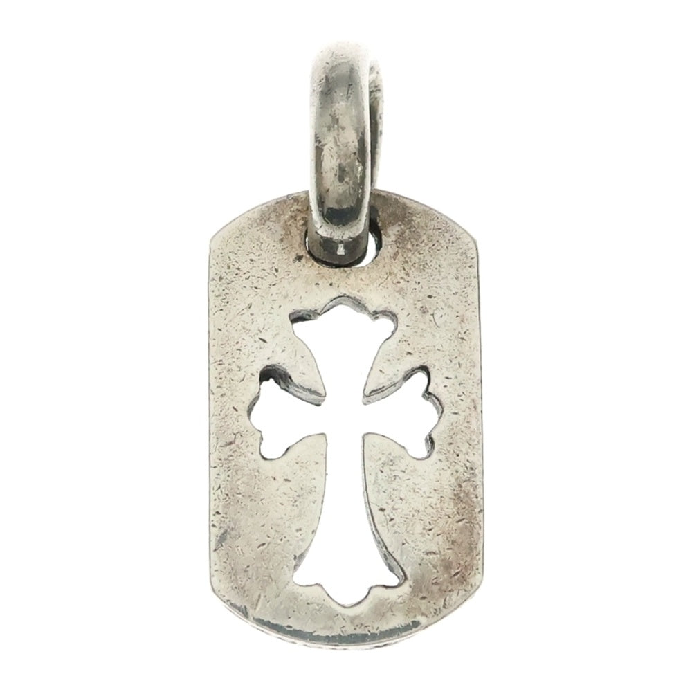 CHROME HEARTS(クロムハーツ) DT TNY CO CRS タイニーカットアウトクロスドッグタグ チャーム ペンダントトップ シルバー BCA252 レディース