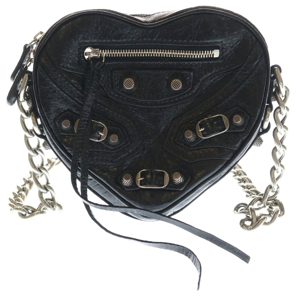 BALENCIAGA(バレンシアガ) ルカゴール ハート チェーンショルダーバッグ ブラック 722781 レディース