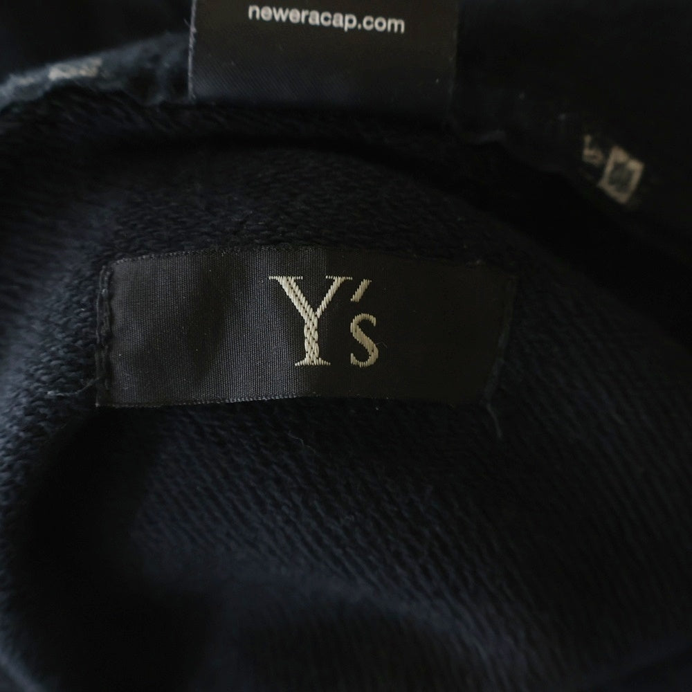 Y's(ワイズ) ×NEW ERA ×ニューエラ センターロゴプリント コットン プルオーバーパーカー フーディー ブラック YP-T46-579