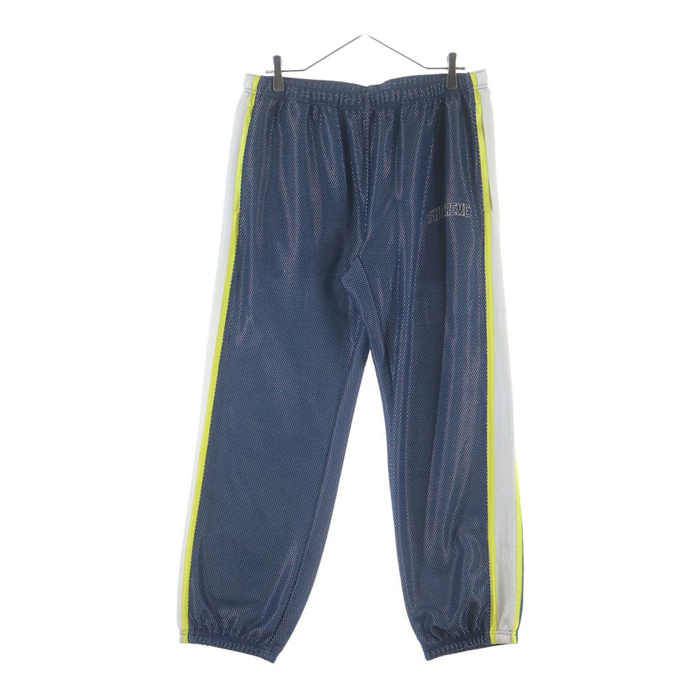 SUPREME(シュプリーム) 18SS Bonded Mesh Track Pant ロゴ刺繍 メッシュ トラックパンツ ブルー
