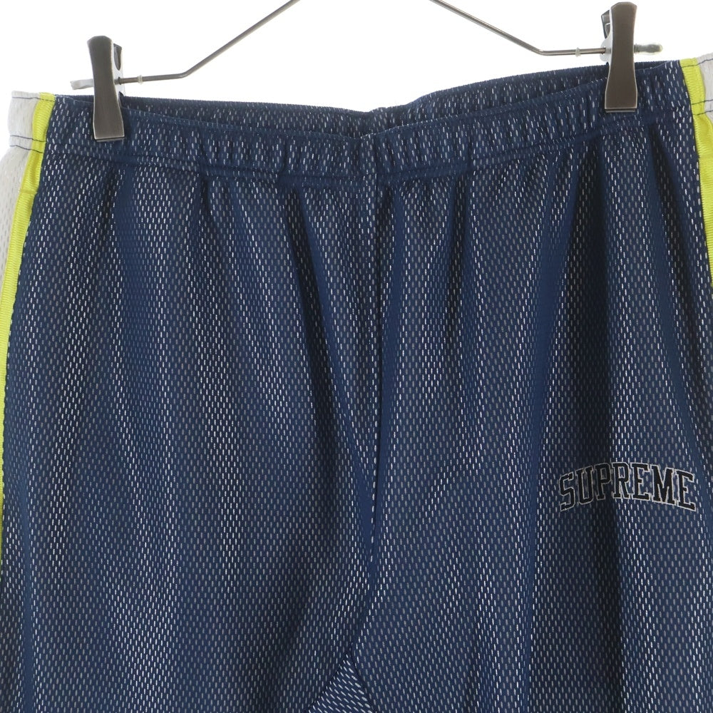SUPREME(シュプリーム) 18SS Bonded Mesh Track Pant ロゴ刺繍 メッシュ トラックパンツ ブルー