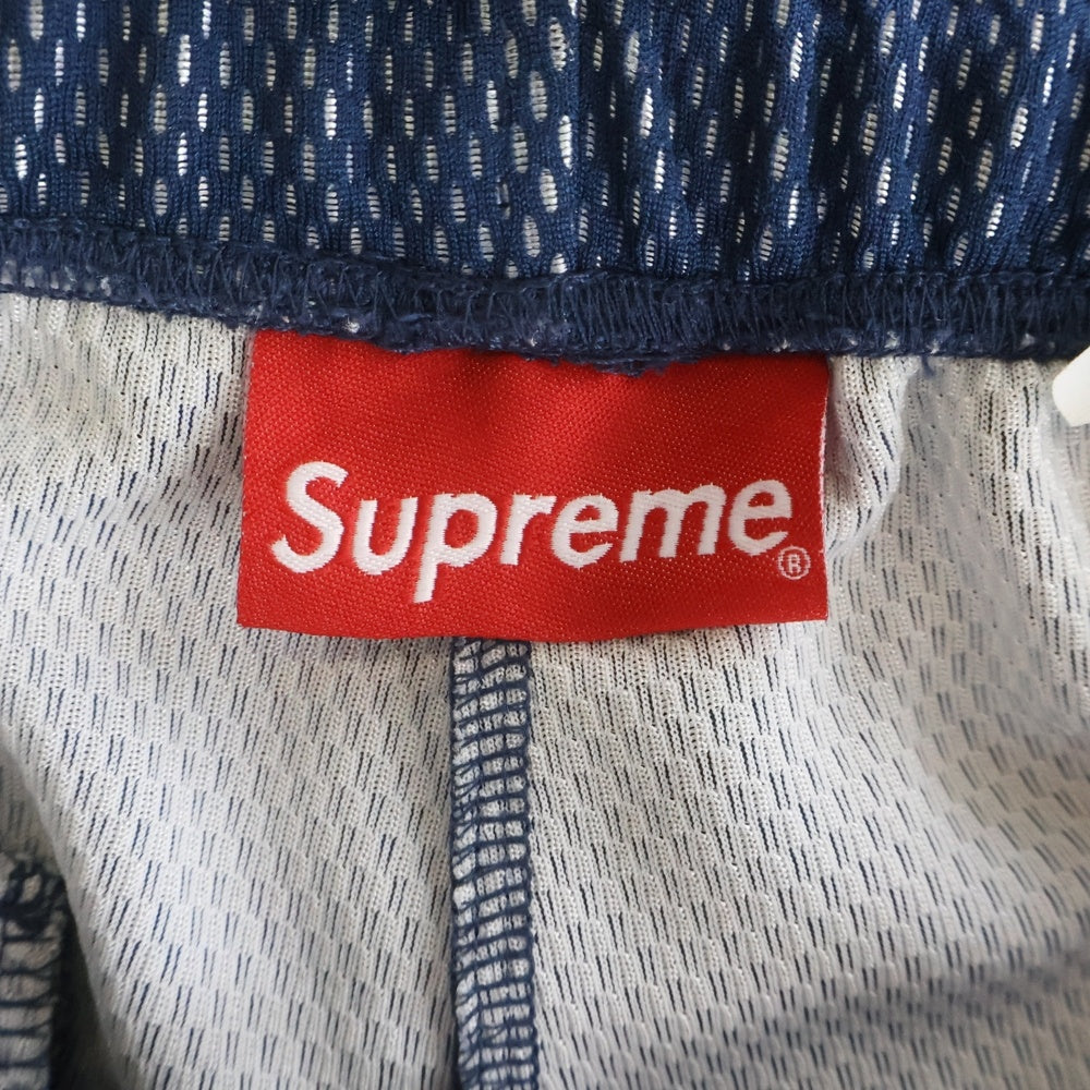 SUPREME(シュプリーム) 18SS Bonded Mesh Track Pant ロゴ刺繍 メッシュ トラックパンツ ブルー