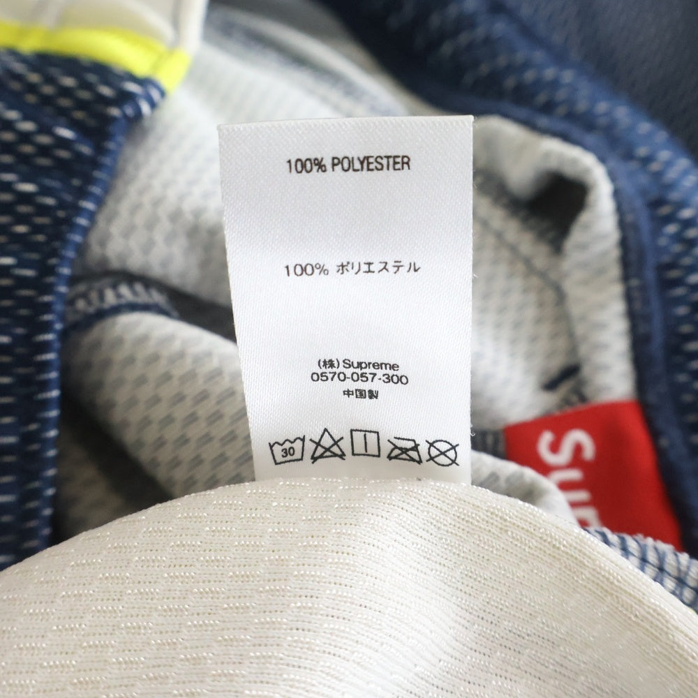SUPREME(シュプリーム) 18SS Bonded Mesh Track Pant ロゴ刺繍 メッシュ トラックパンツ ブルー