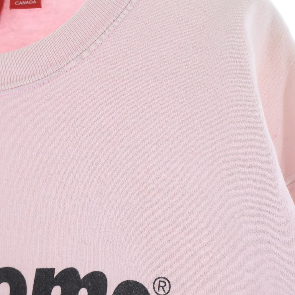 SUPREME(シュプリーム) 20SS Underline Crewneck アンダーライン フロントロゴ クルーネックスウェットトレーナー ピンク