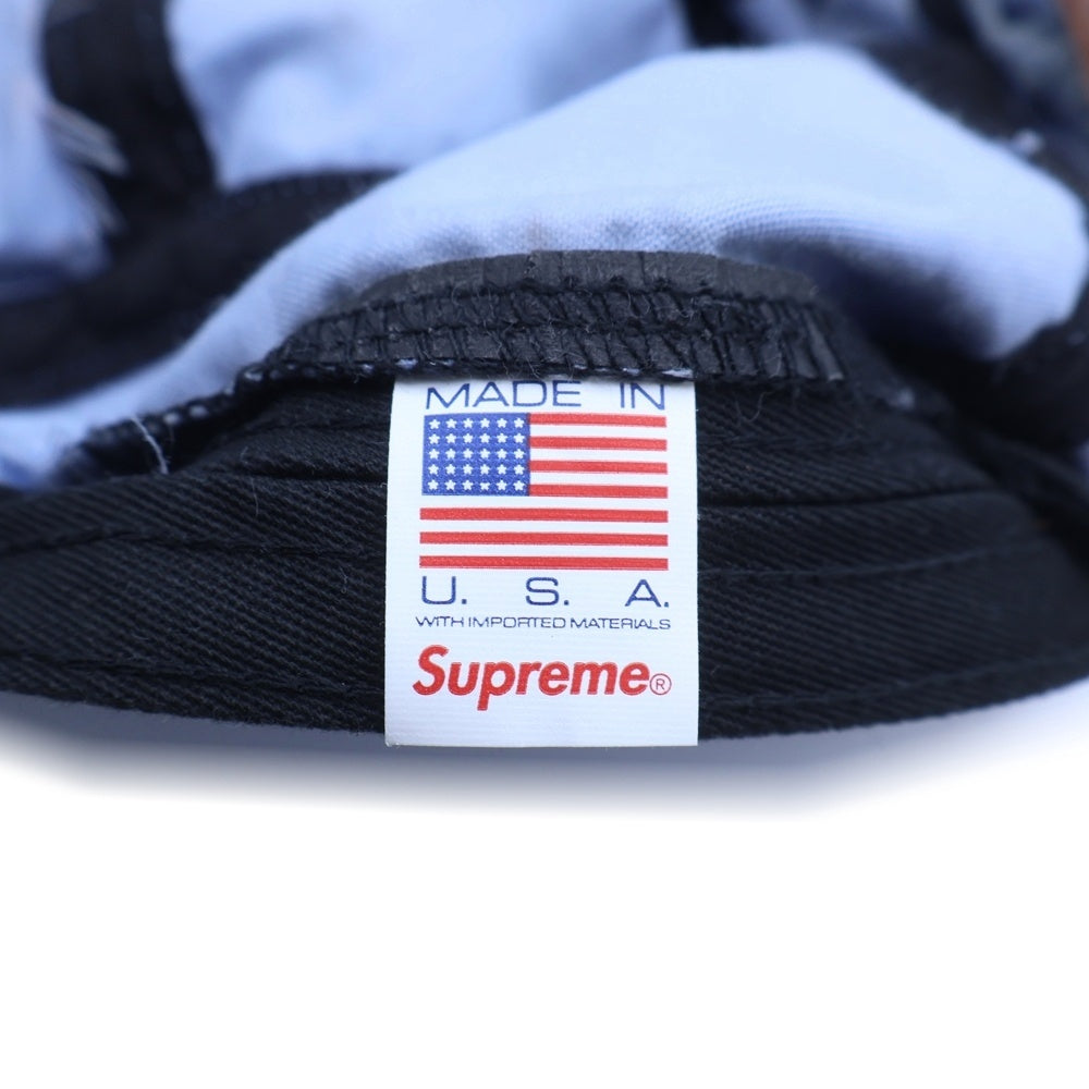 SUPREME(シュプリーム) 21AW Velvet Pattern Camp Cap ベルベット パターン キャンプキャップ 帽子 ブルー