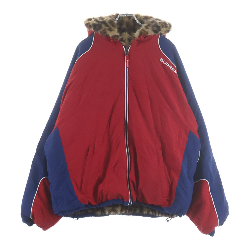 SUPREME(シュプリーム) 25SS Faux Fur Reversible Hooded Track Jacket フェイクファーリバーシブルトラックジャケットブルゾン レッド/ブラウン
