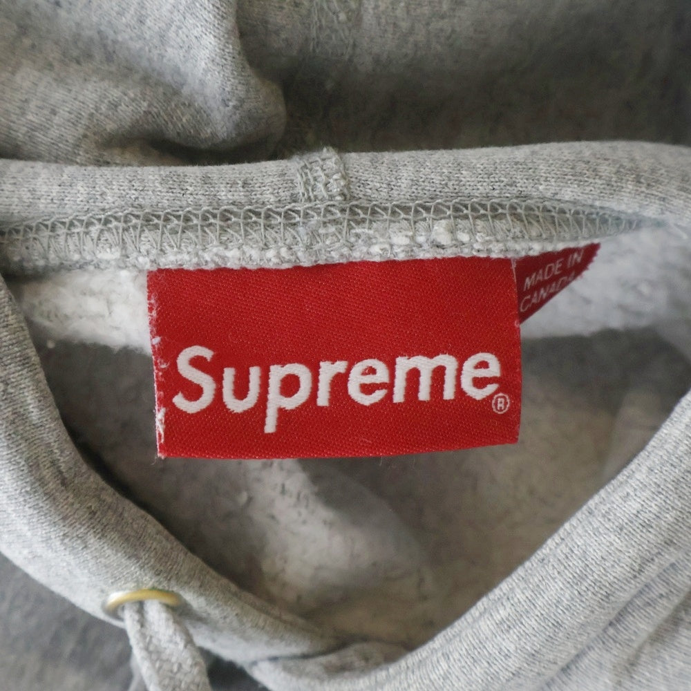 SUPREME(シュプリーム) 21SS ×KAWS Box Logo Pullover カウズ チョークボックスロゴ プルオーバースウェットパーカー フーディ グレー