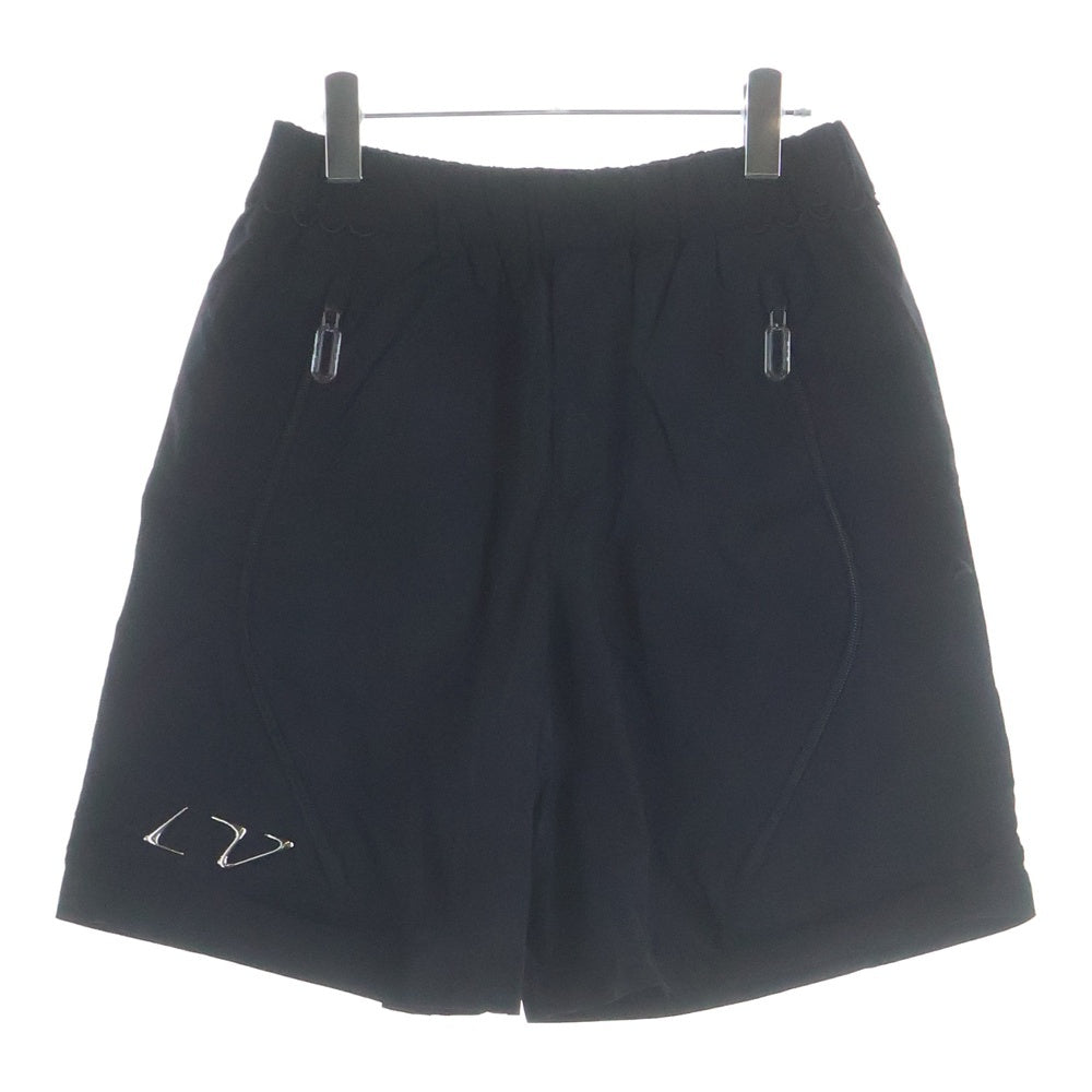 LOUIS VUITTON(ルイヴィトン) 21SS Nylon Short LV装飾 ナイロンハーフパンツ ショーツ ブラック RM211M RAT HKP09W