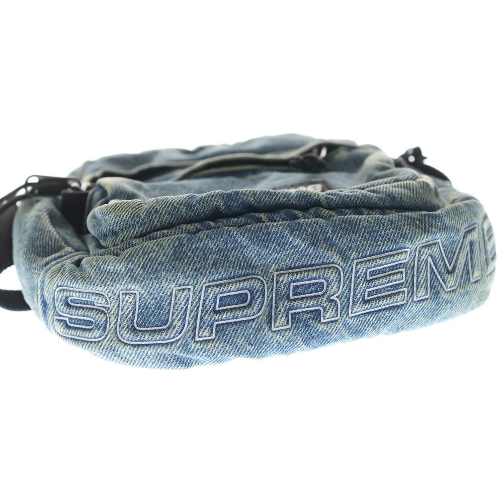 SUPREME(シュプリーム) 25AW Denim Shoulder Bag デニム ロゴデザイン ショルダーバッグ インディゴ