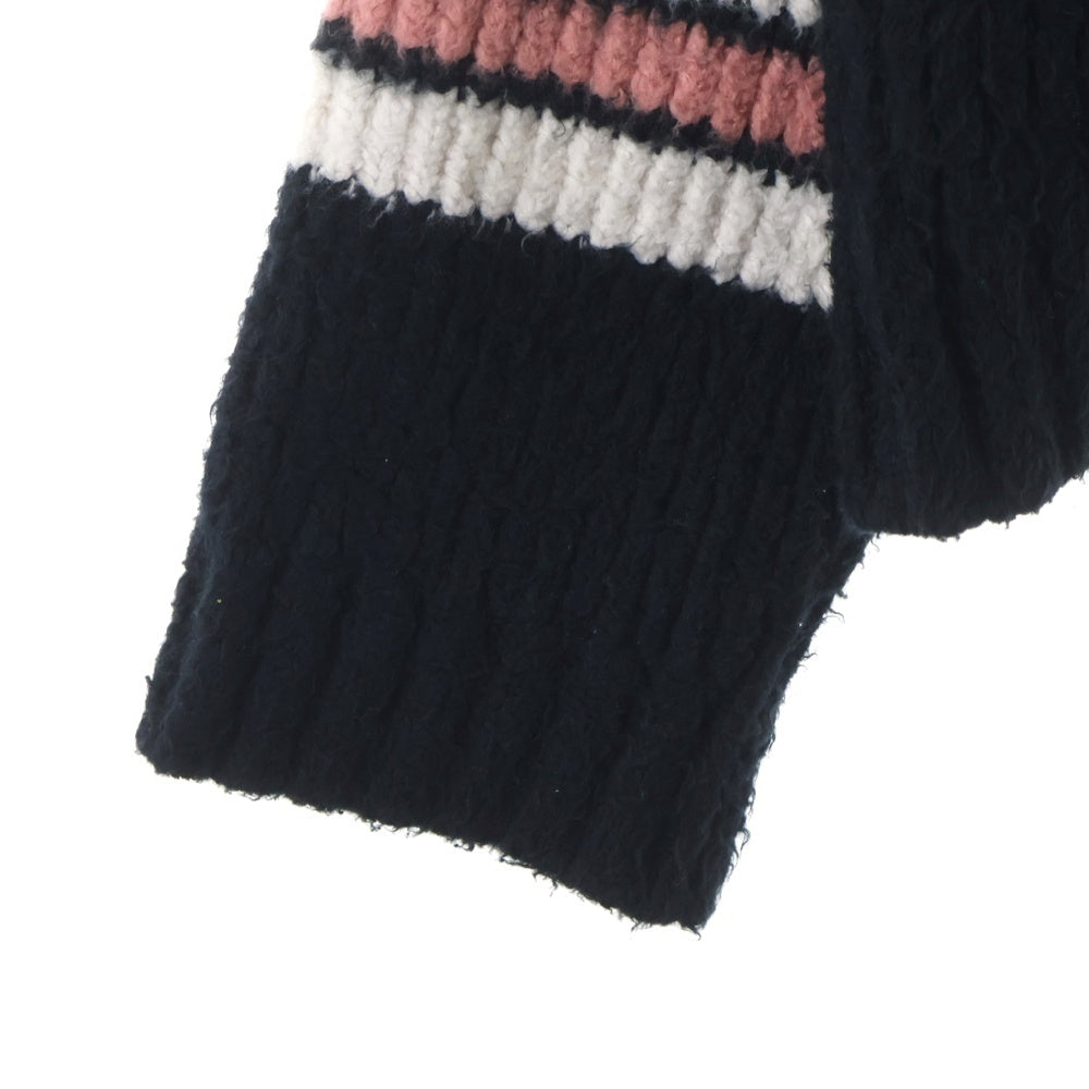 CELINE(セリーヌ) Crew Neck Border Knit Sweater クルーネックボーダーニット セーター ネイビー 2AF18047U レディース