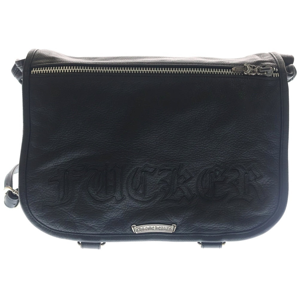 CHROME HEARTS(クロムハーツ) SHOULDER BAG-SM ガンスリンガーストラップ レザー ショルダーバッグ ブラック レディース