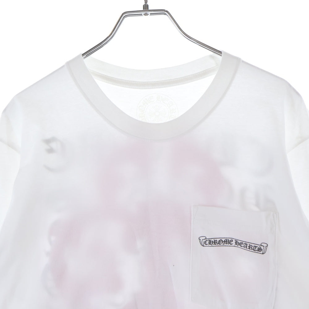 CHROME HEARTS(クロムハーツ) Vine Dagger ヴァインダガー アームフローラル 長袖Tシャツ カットソー ホワイト