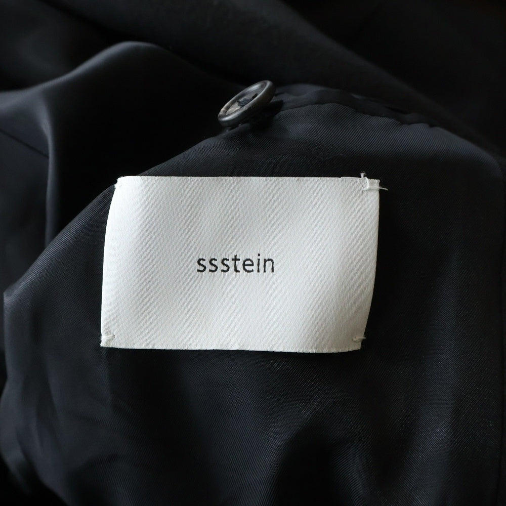 Stein(シュタイン) 24AW OVERSIZED MAXI-LENGTH PEAKED LAPEL COAT オーバーサイズド マキシレングス ピークドラペル ロングコート ブラック ST.903