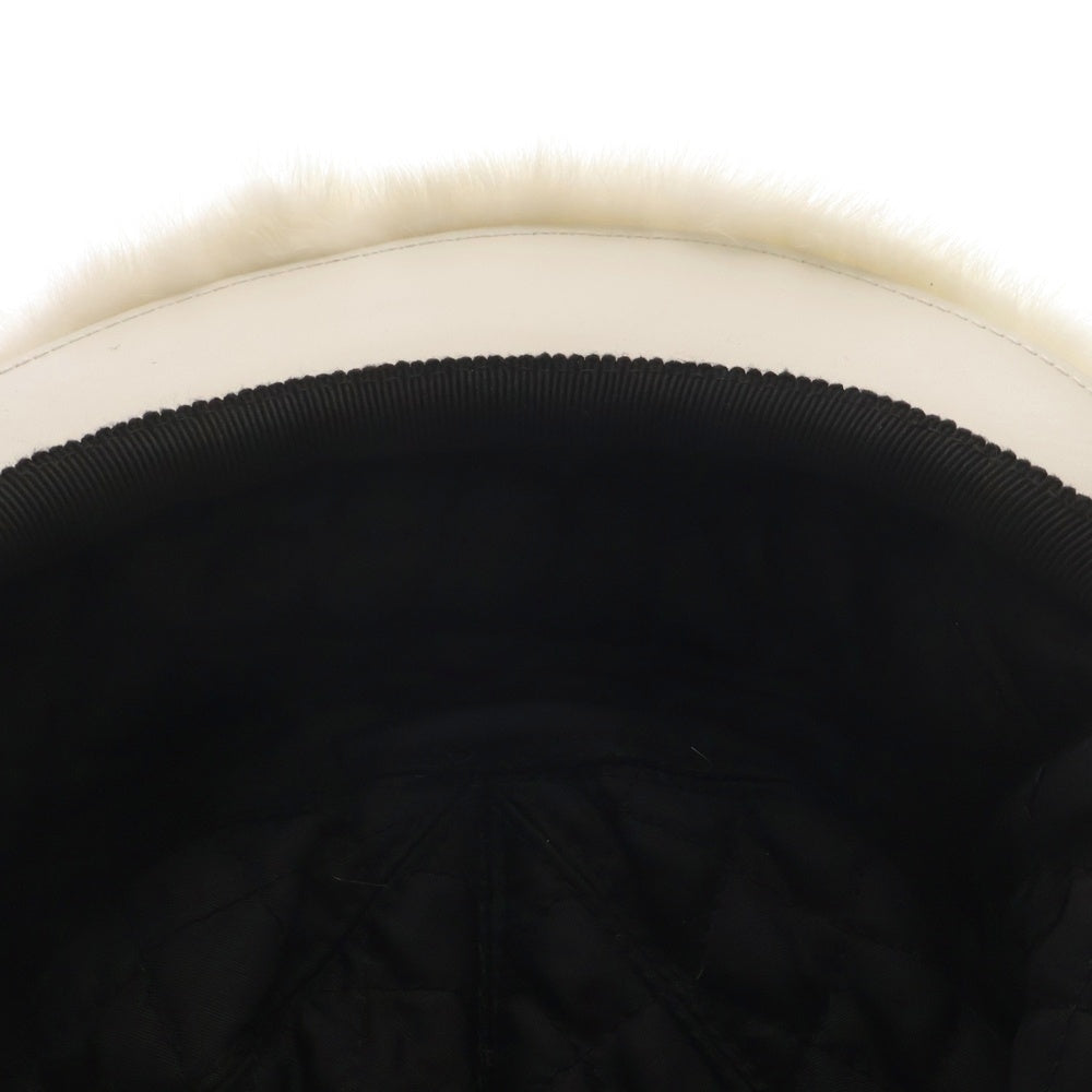 BURBERRY(バーバリー) ミンク キャスケット 帽子 ホワイト 3788280 レディース
