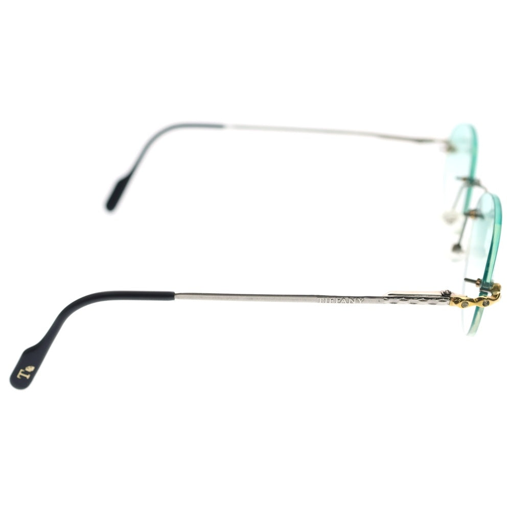 TIFFANY & Co.(ティファニー) リムレス サークルレンズ サングラス アイウェア ブルー T660