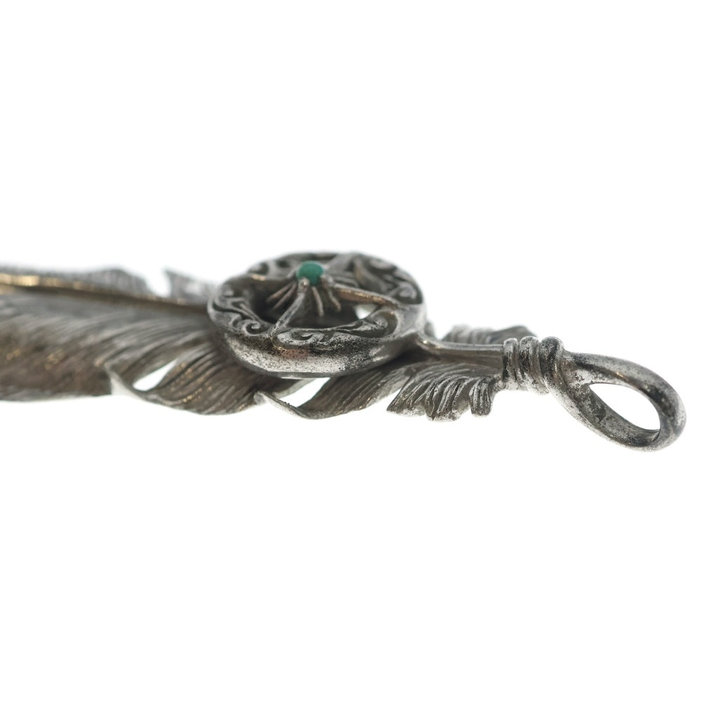 SAAD(サード) Feather Wheel Turquoise Necklace Pendant フェザーホイールターコイズネックレストップ シルバー925