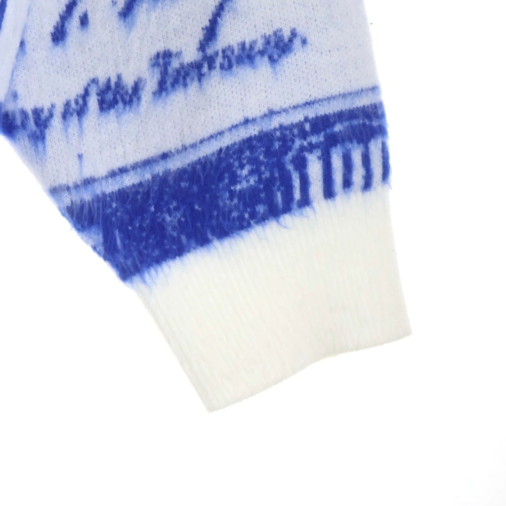 SUPREME(シュプリーム) 25SS Money Sweater 総柄マネーモチーフ クルーネック長袖ニットセーター ブルー/ホワイト