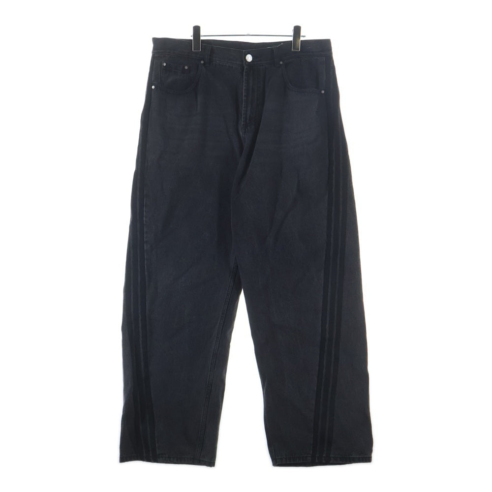 adidas(アディダス) ADILENIUM Loose-fit Denim Pants アディレニウム ルーズフィット デニムパンツ ブラック JY6291