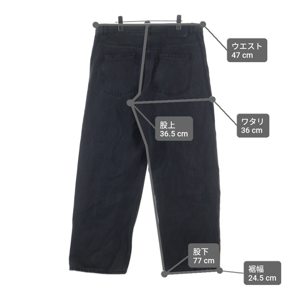 adidas(アディダス) ADILENIUM Loose-fit Denim Pants アディレニウム ルーズフィット デニムパンツ ブラック JY6291