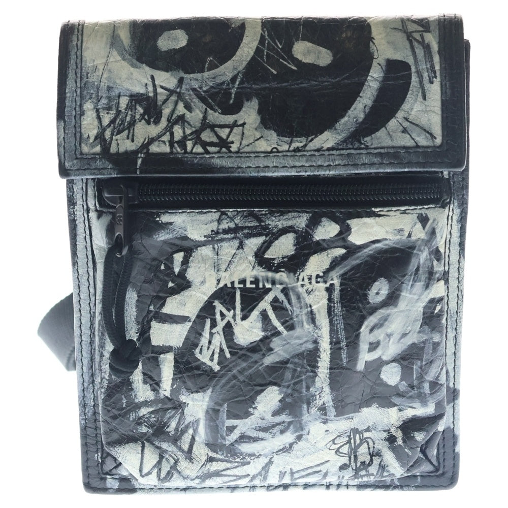BALENCIAGA(バレンシアガ) Explorer Graffiti Small Pouch エクスプローラー グラフィティ スモールポーチ ホワイト 655982
