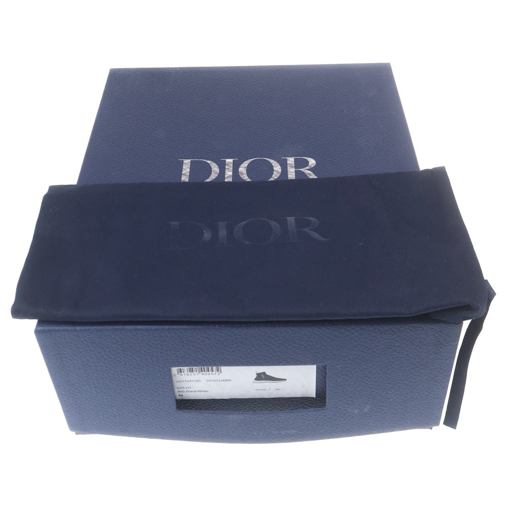 DIOR(ディオール) B25 サイドジップ ロゴデザイン メッシュ ハイカットスニーカー ブラック 3SH124YUG