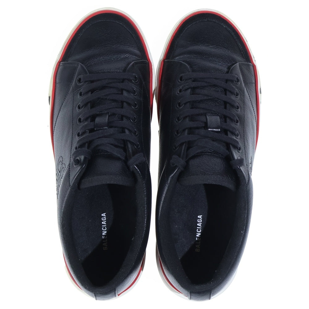 BALENCIAGA(バレンシアガ) ブランドロゴデザイン レザー レースアップローカットスニーカー ブラック 561246 W0701