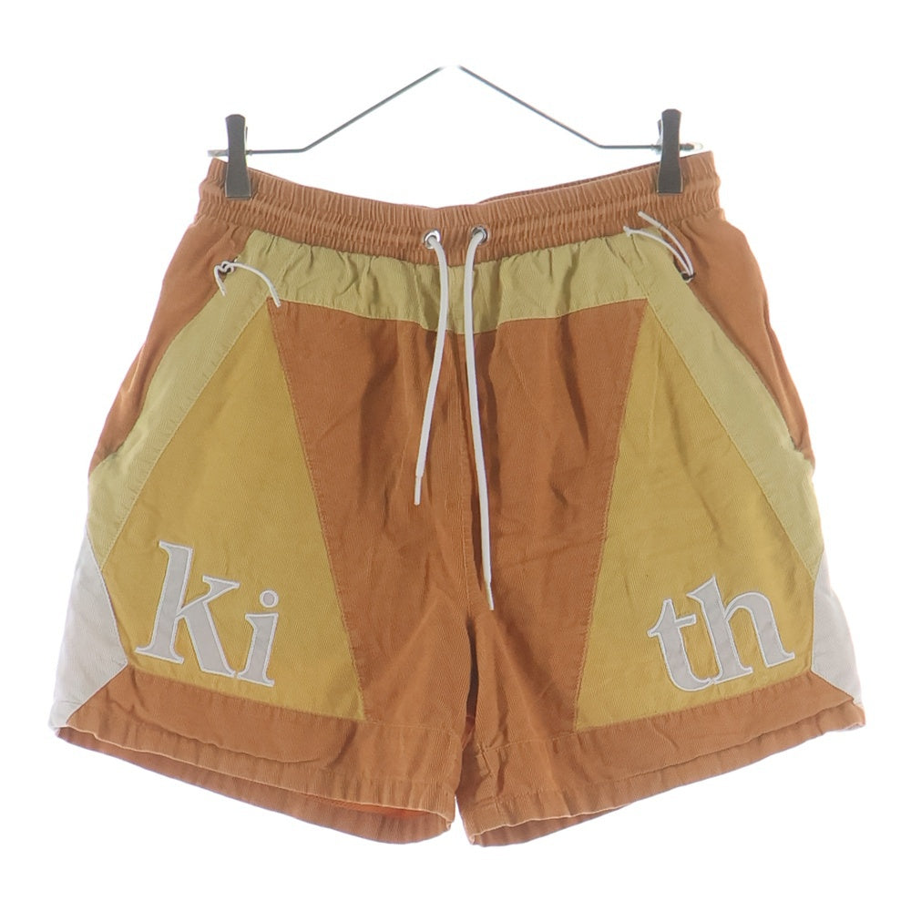 KITH(キス) 22SS MIXED MICRO CORD TURBO SHORTS ミックスド マイクロ コード ターボ ショートパンツ オレンジ KHM060131
