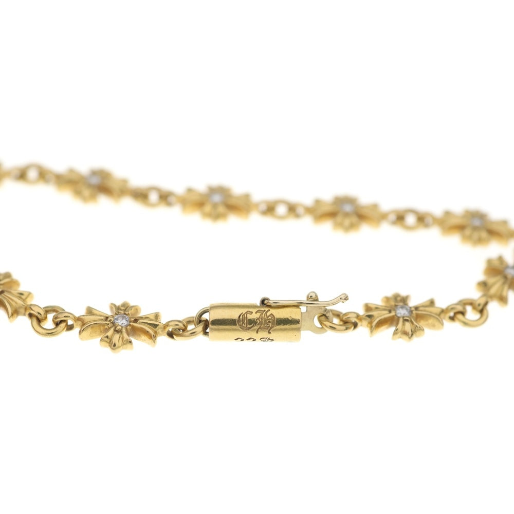 CHROME HEARTS(クロムハーツ) 22K TNY E CH PLS P/DIA タイニーE CHプラス ブレスレット PAVEダイヤ ゴールド BCA026